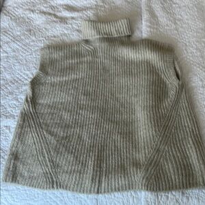 Zara Open Back Sleeveless Turtleneck Sweater